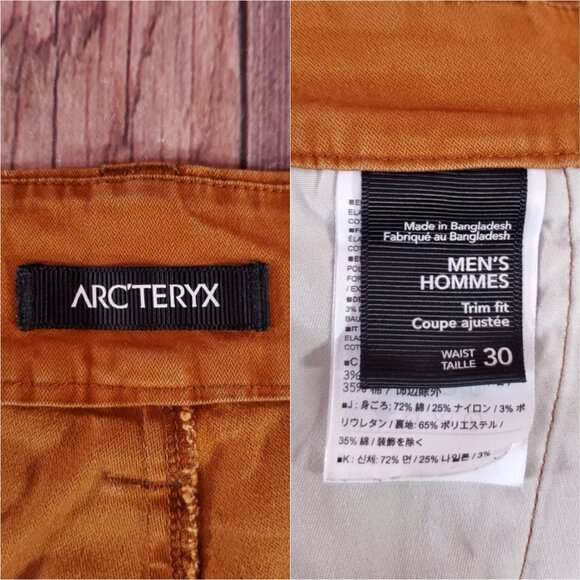 *FLAWS* Arcteryx A2B Chino Pants Mens Size 30X31 Trim Fit Reflective Cuffs Roll - Picture 12 of 14